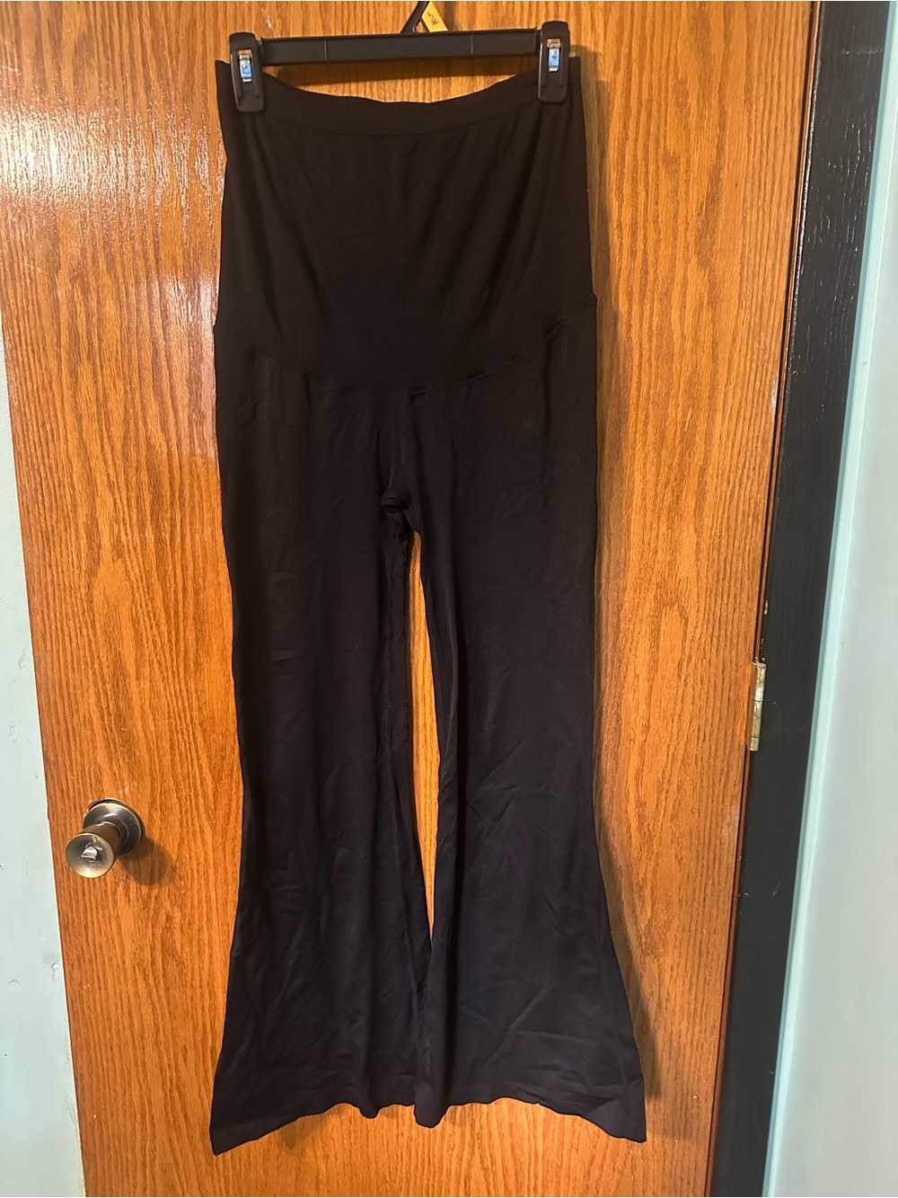 Black Maternity Flared Yoga Pants